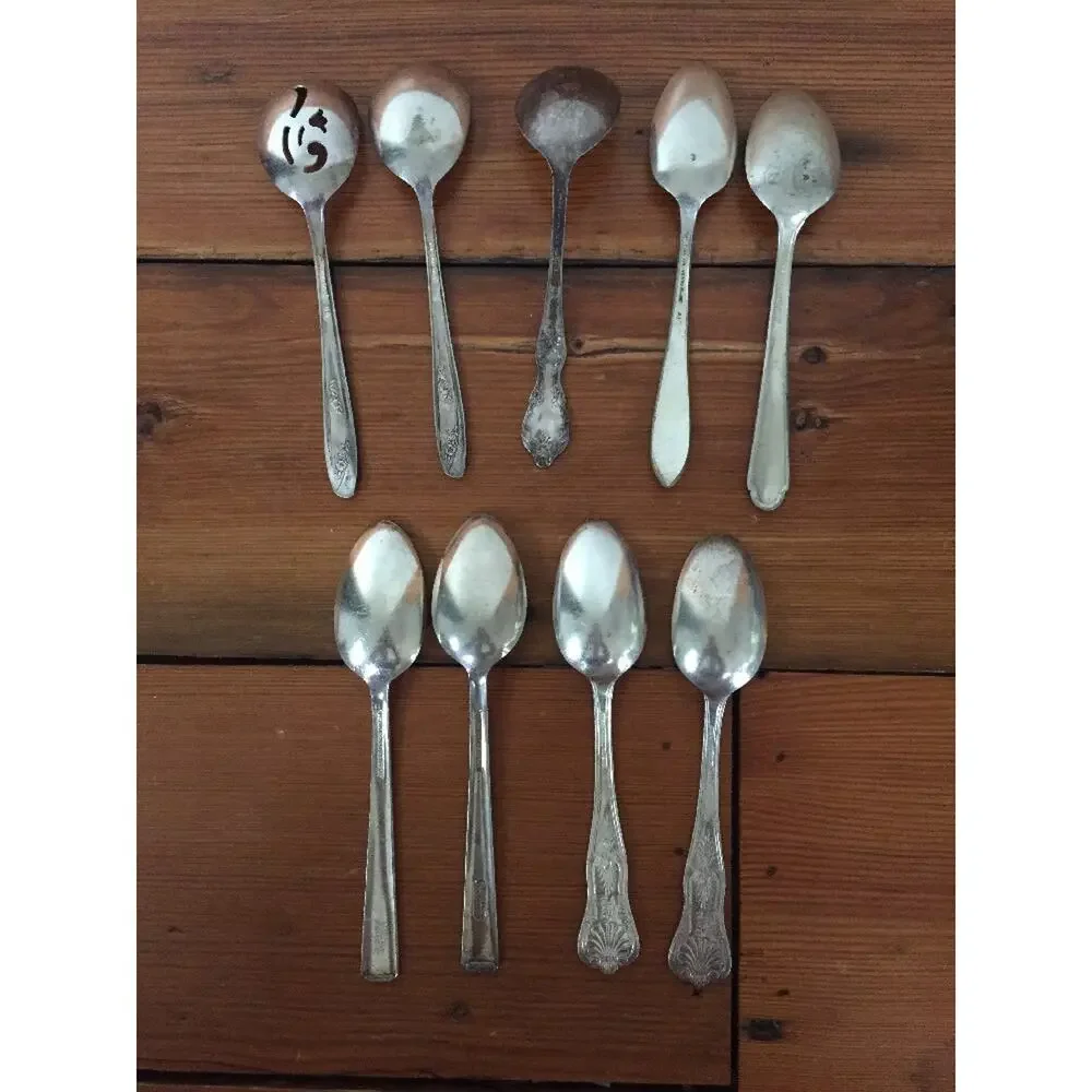 Lot 17 pc Vintage Mixed Sheffield England WM Rogers Hilton Silverplate Flatware
